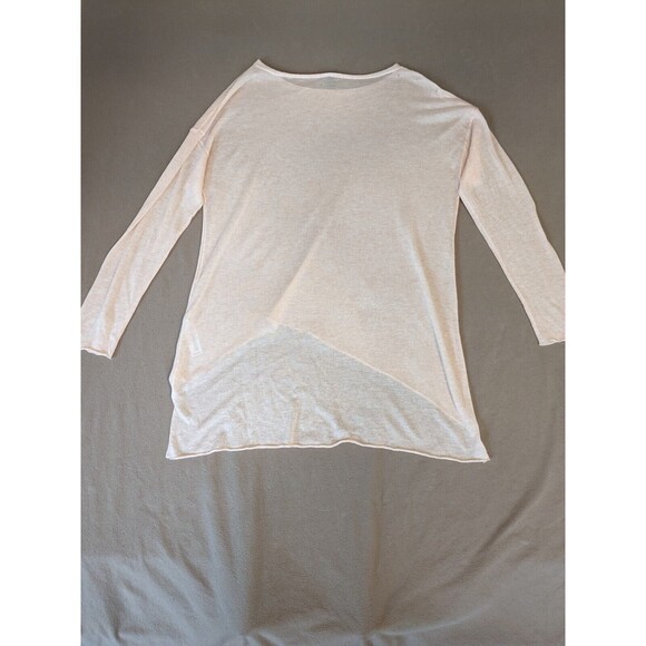 Eileen Fisher Womens Knit Top Size M Peach Light Orange Thin Lightweight Hi Lo - Picture 9 of 11